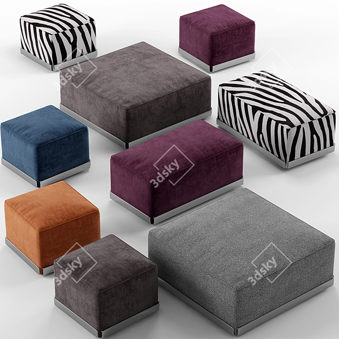 West Poufs - Rodolfo Dordoni Design 3D model image 2