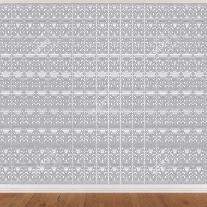 Seamless Wallpaper Set - 3 Colors 3D model image 3