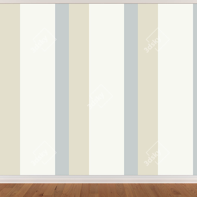 Seamless Wallpaper Set - 3 Color Variations 3D model image 3