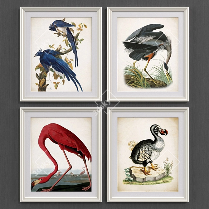 Modern Bird Collection - Set of 3 3D model image 1