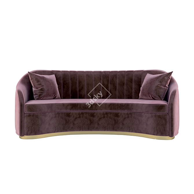 Cozy Circular GIA Couch 3D model image 1