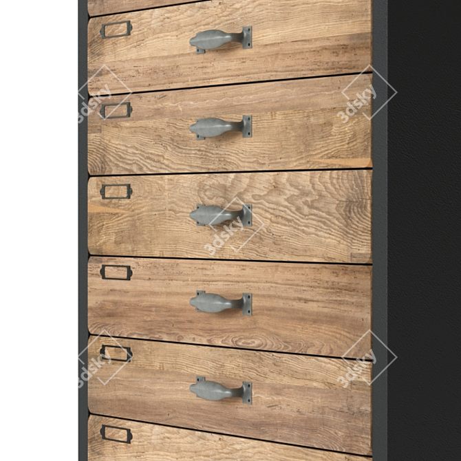 SOL Cabinet: Rustic Charm and Functionality 3D model image 3