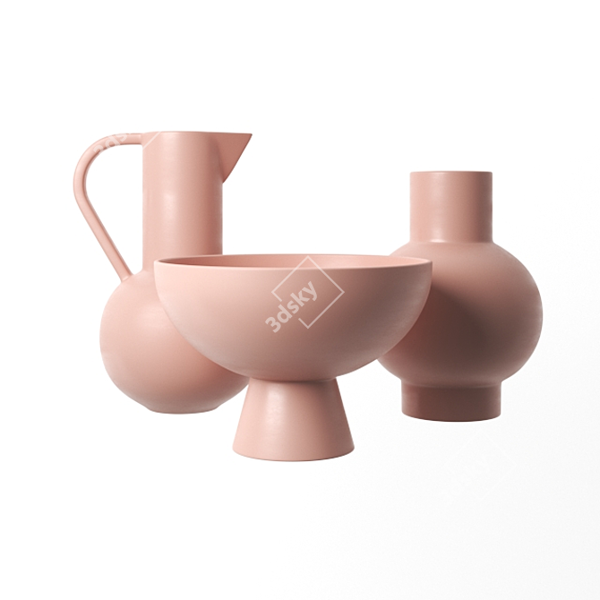 Stylish Strom Ceramics Set 3D model image 1