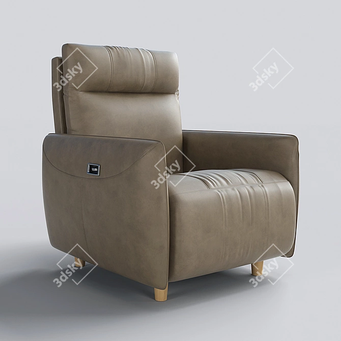 Elegant Freya Chair - 41" x 38.5 3D model image 1