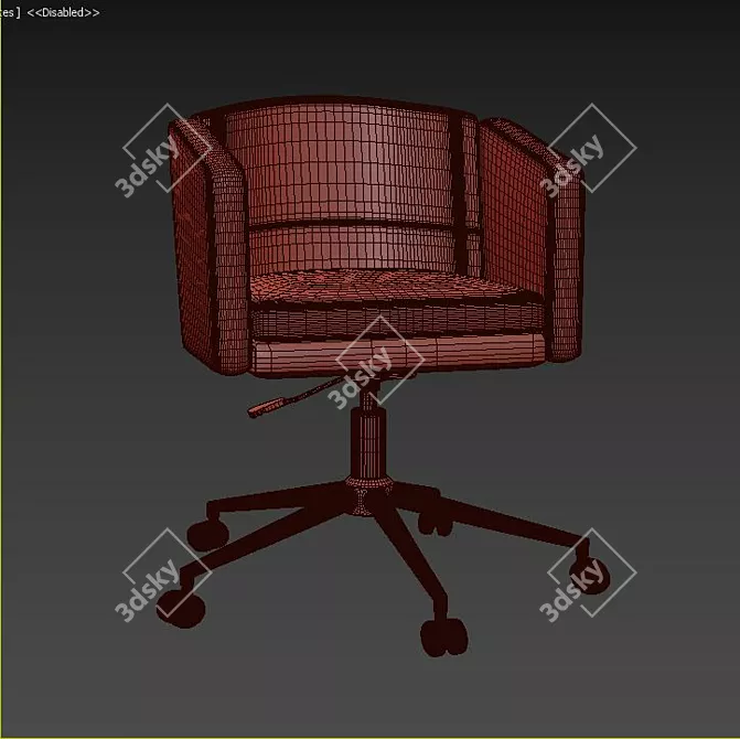 ErgoLux Office Chair 3D model image 3