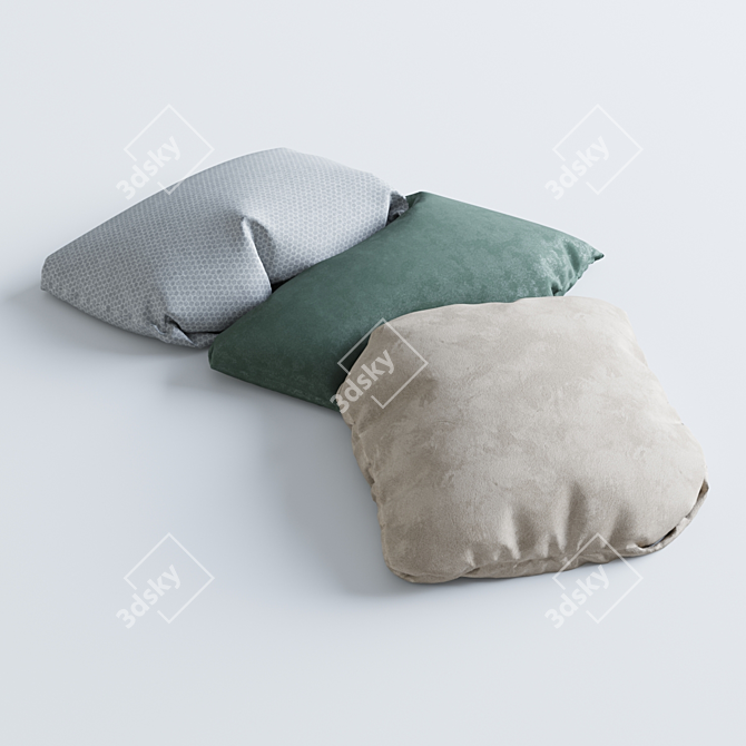 Cozy Dreams Pillow Set 3D model image 1