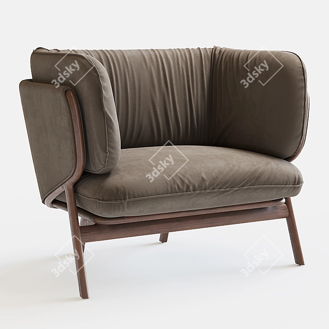 Modern Stanley Armchair - Stylish and Comfortable 3D model image 3