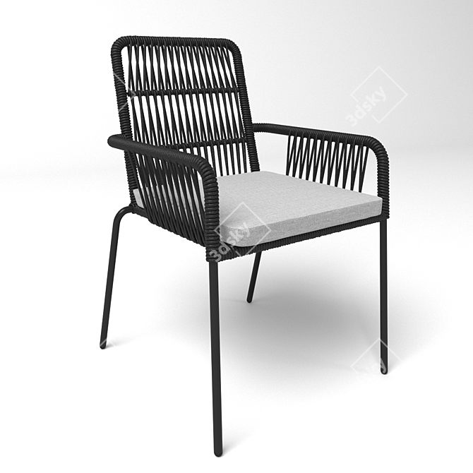 La Forma Samt Armchair: Elegant Comfort in Spain 3D model image 2