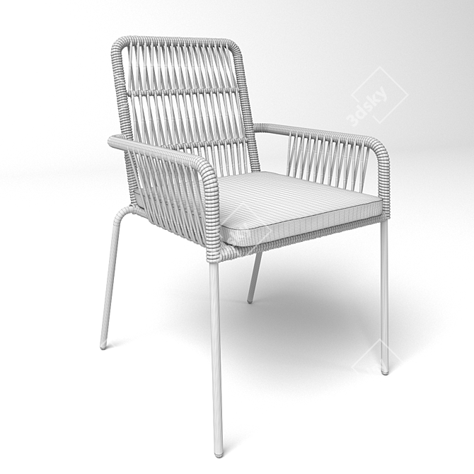 La Forma Samt Armchair: Elegant Comfort in Spain 3D model image 3