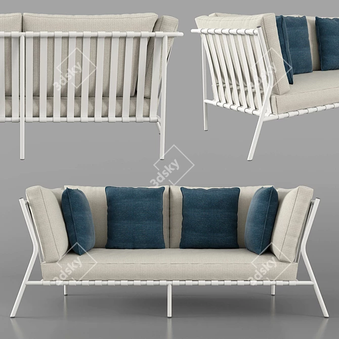 Elegant Mirage Sofa: Link Design 3D model image 1