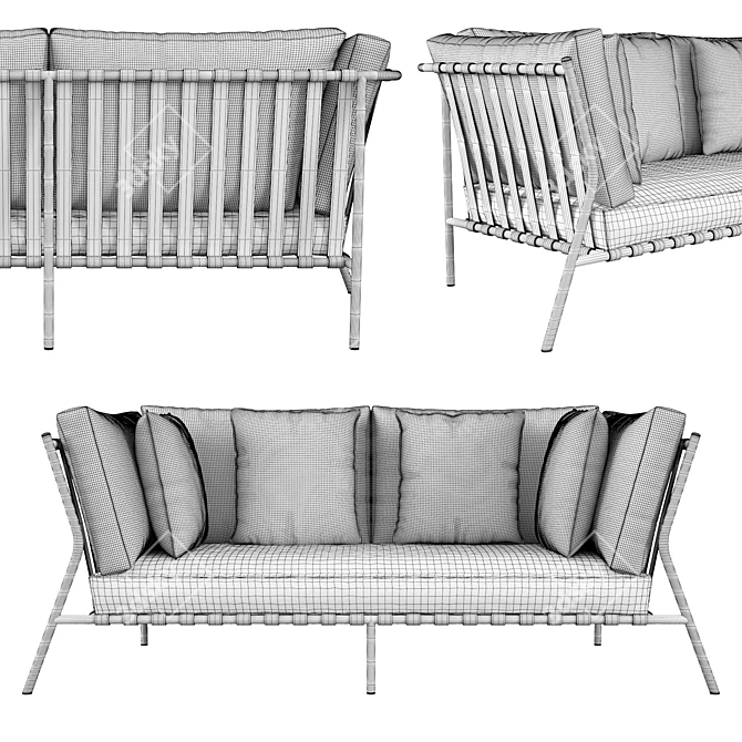 Elegant Mirage Sofa: Link Design 3D model image 2