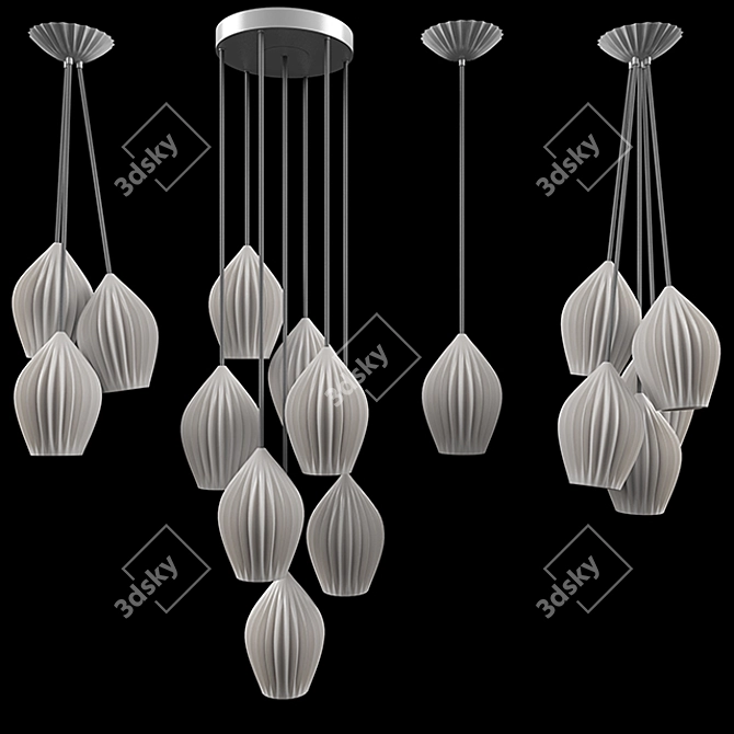 Original BTC Fin Pendant Lights 3D model image 2