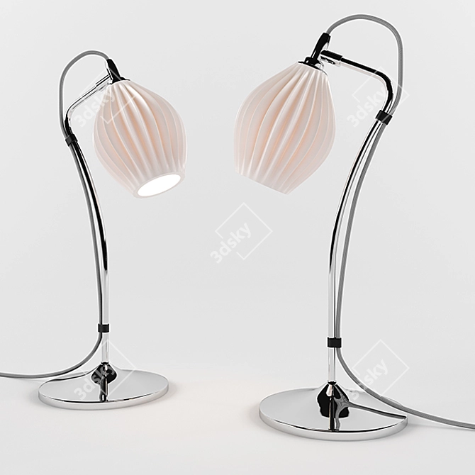 Original BTC Fin Table Lamp: Sleek and Stylish Illuminate 3D model image 1