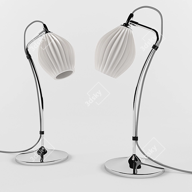 Original BTC Fin Table Lamp: Sleek and Stylish Illuminate 3D model image 2