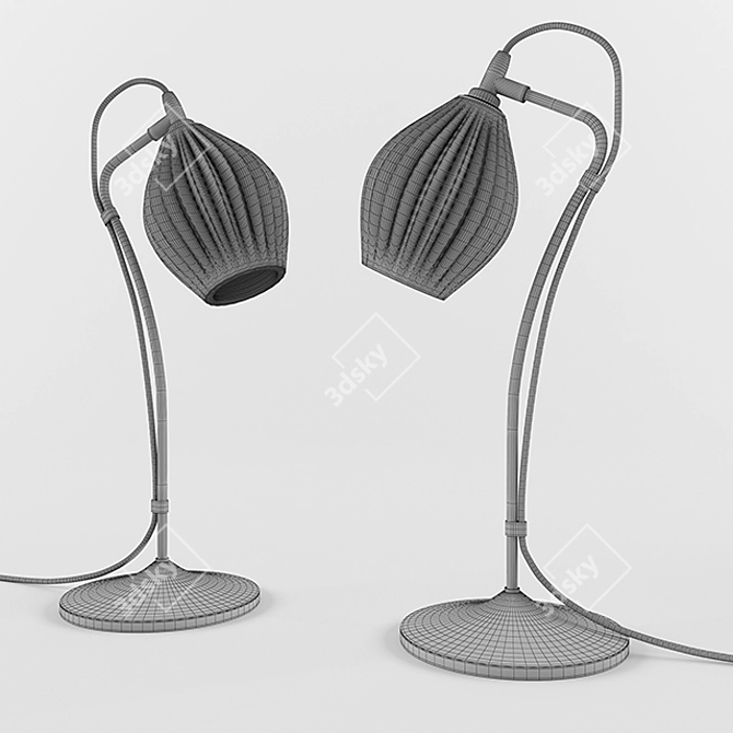 Original BTC Fin Table Lamp: Sleek and Stylish Illuminate 3D model image 3