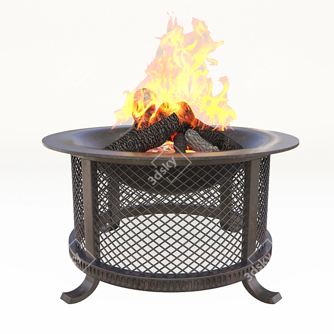 Premium Fire Pit Kit 3D model image 1