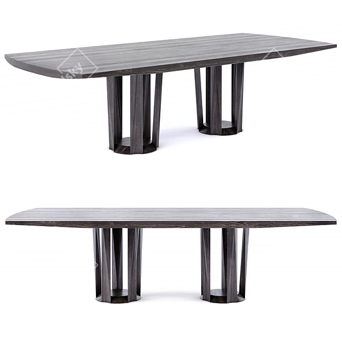 Modern Elegance: Hellman Chang Nola Dining Table 3D model image 1