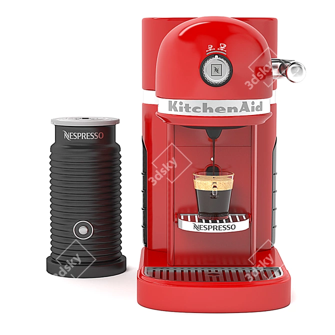 Kitchenaid Nespresso Coffee Machine + Aeroccino 3D model image 2