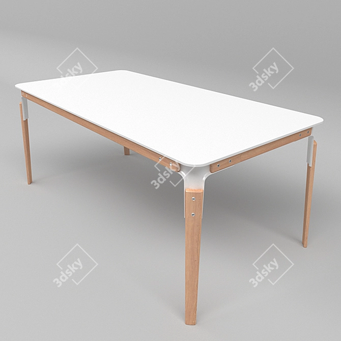 Modern Steelwood Table by Magis 3D model image 1