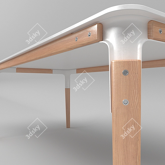 Modern Steelwood Table by Magis 3D model image 2