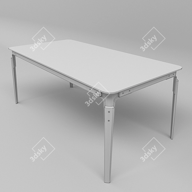 Modern Steelwood Table by Magis 3D model image 3