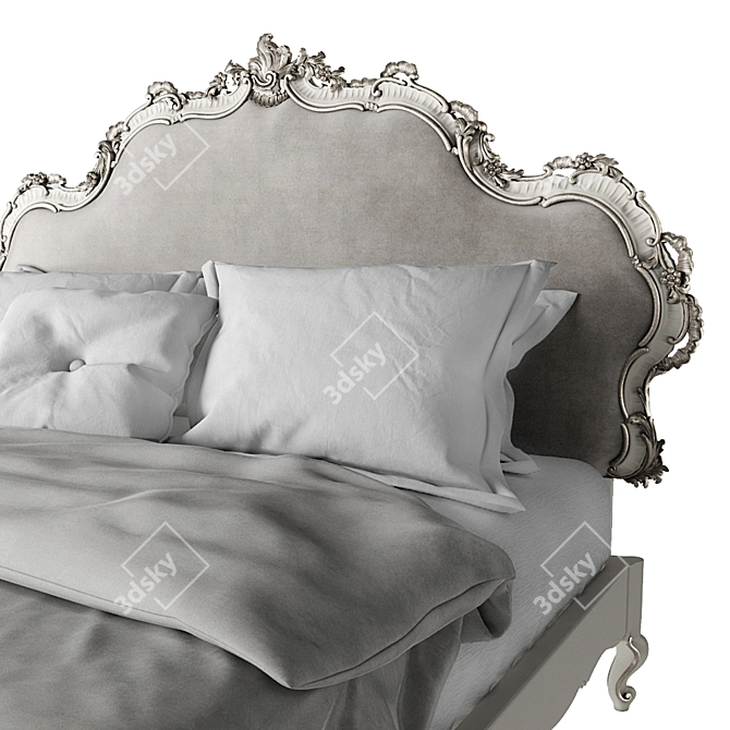 Handcrafted Josephine Bed by Romano Home 3D model image 3