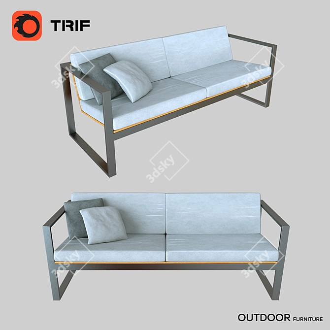 Title: Outdoor Sofa | TRIF-MEBEL 3D model image 1