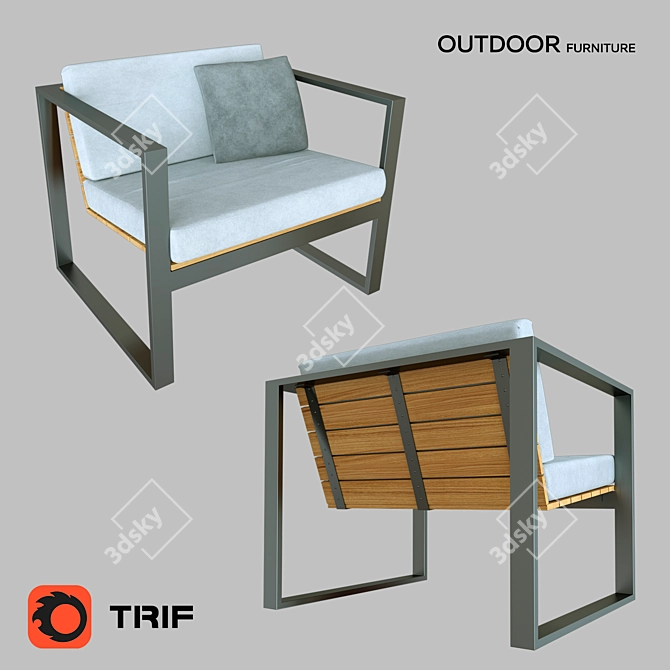 Outdoor Armchair | TRIF Furniture 3D model image 1