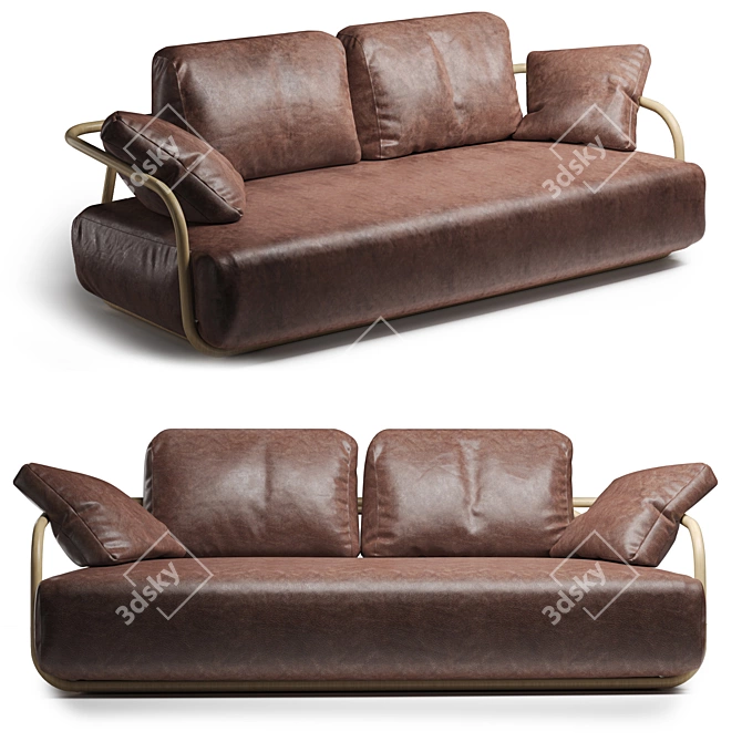 Thonet C002 Bentwood Sofa 3D model image 1