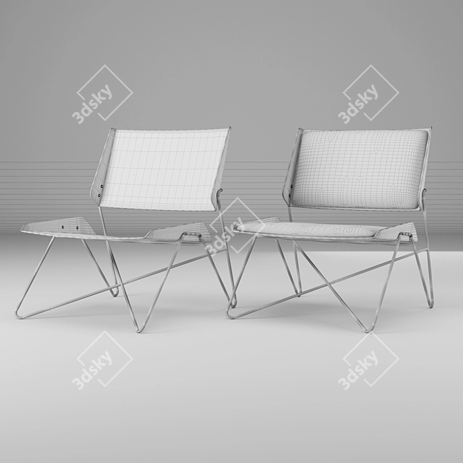 Modern SRA1 Chair: Sleek Design by Abraham & Rol 3D model image 3