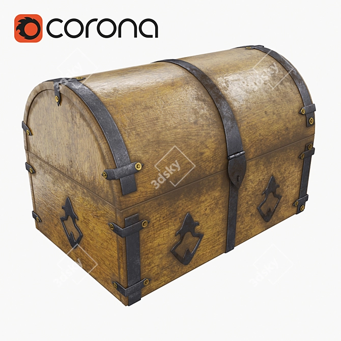 Antique Chest 2 3D model image 1