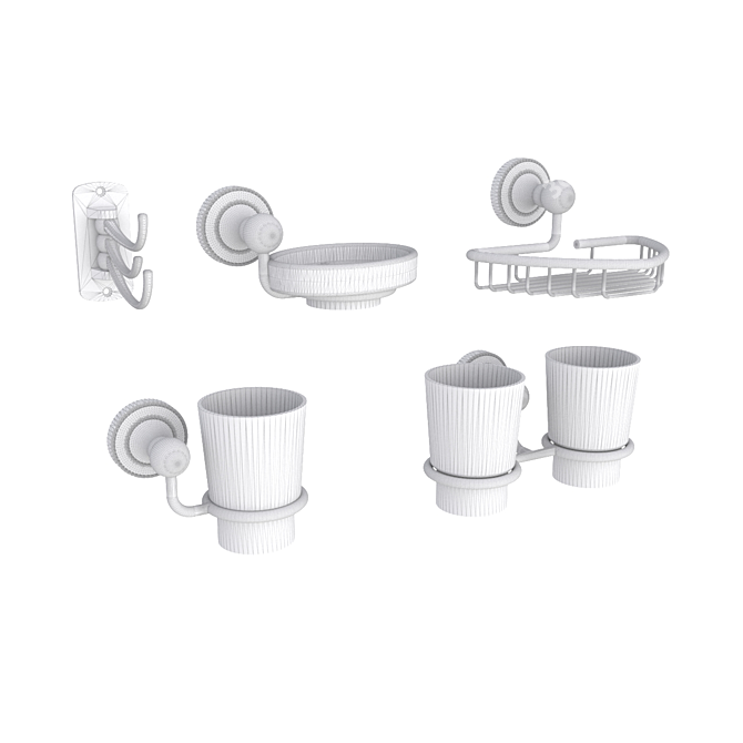 Antik Bathroom Accessories Collection: Enhance Your Bathroom with Fixsen's Timeless Elegance 3D model image 2