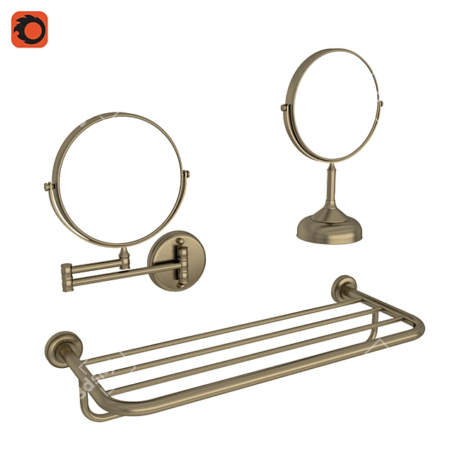 Vintage Elegance: Fixsen Antik Bathroom Accessories 3D model image 1