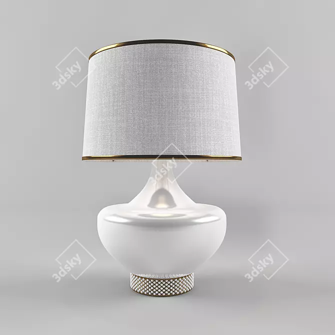 Pearl-Embellished Table Lamp 3D model image 1