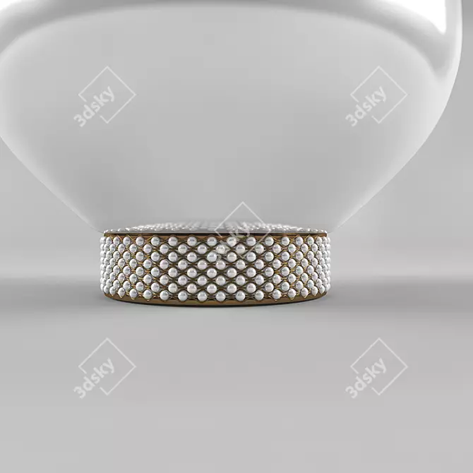 Pearl-Embellished Table Lamp 3D model image 2