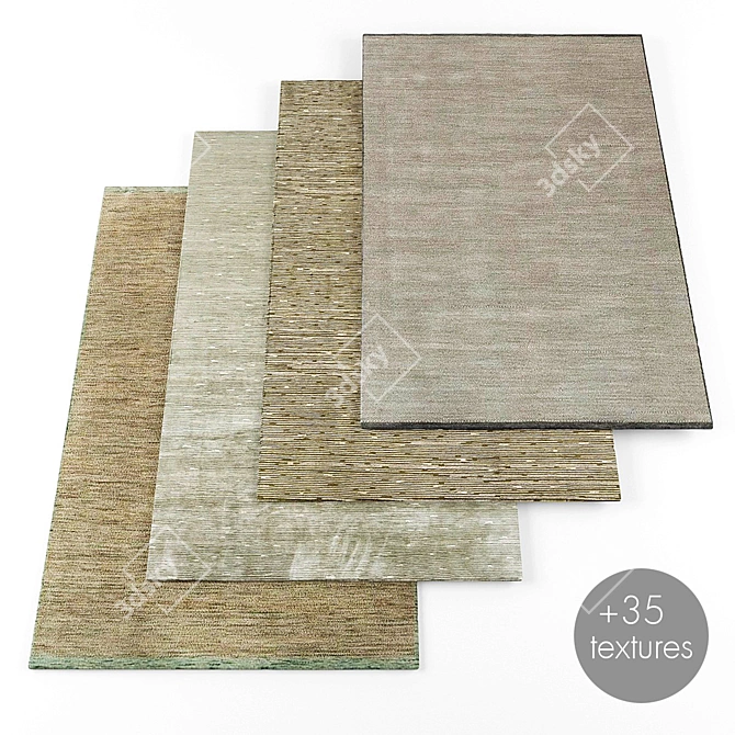Amara SMART Rugs: 35 Extra Textures Included 3D model image 1