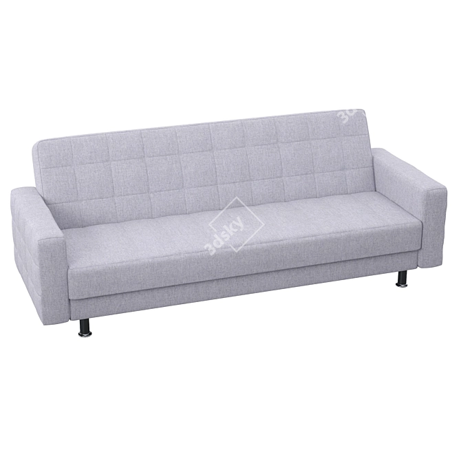 Sleek Modern Loveseat 3D model image 1