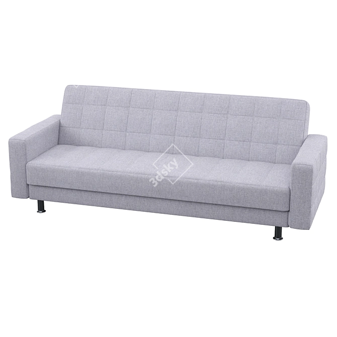 Sleek Modern Loveseat 3D model image 2