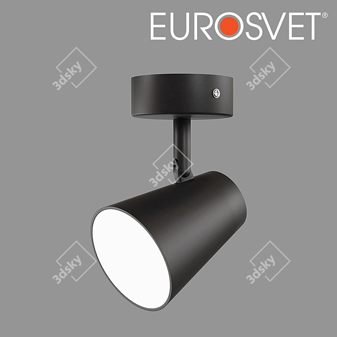 Elektrostandard DLR025 LED Wall Light in Matte Black 3D model image 1