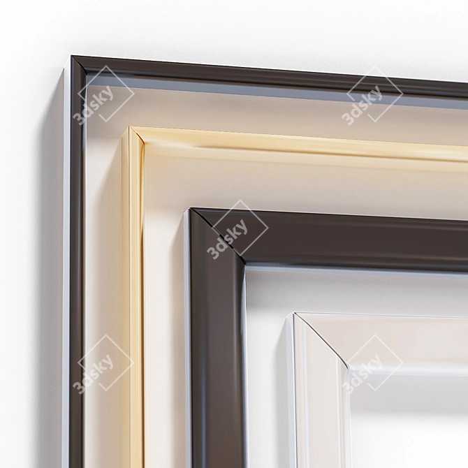 InteriorsHome Poster Set 49: Stylish Frames Included 3D model image 2