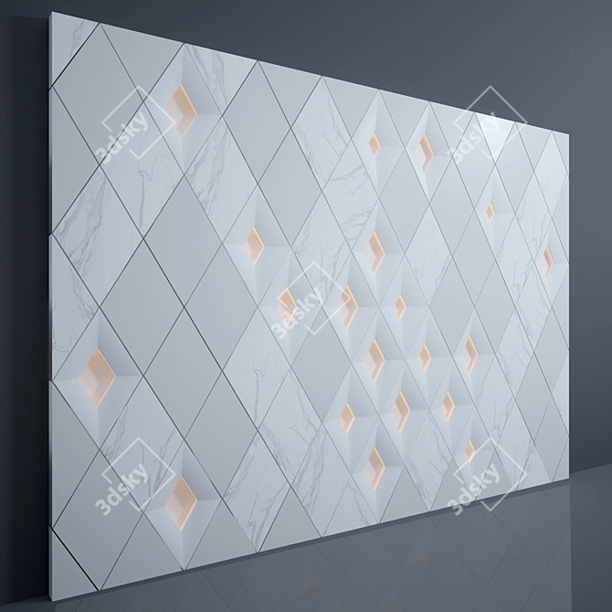 Modern Geometric Wall Decor 3D model image 2