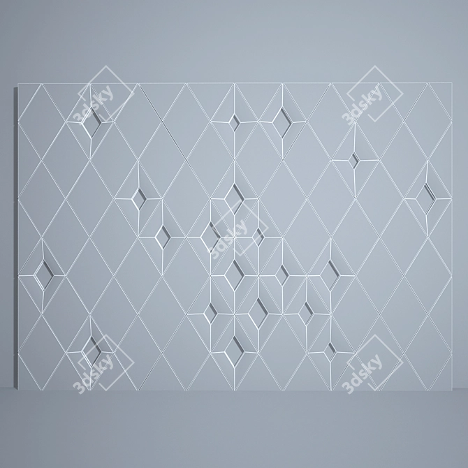 Modern Geometric Wall Decor 3D model image 3