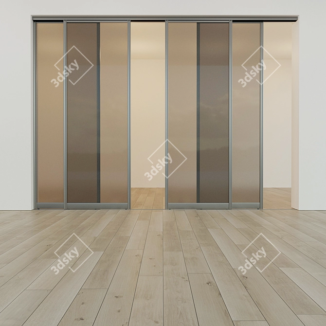 Modern Sliding Door Wardrobe: Customizable Design 3D model image 3