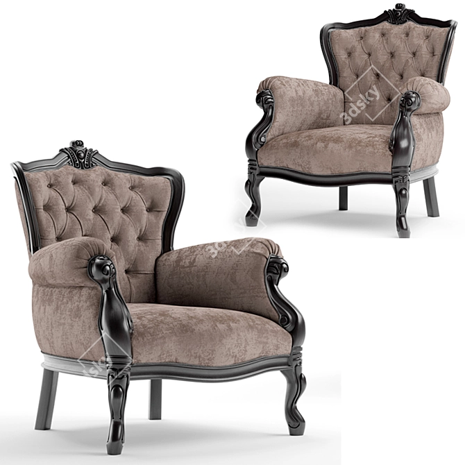 Luxury ZARI Gemma Capitonne Sofa 3D model image 1