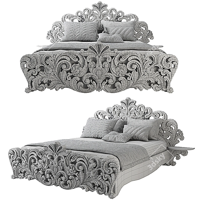 Ekaterina-II Bed: Versatile, 170x210, Meshsmooth Compatible 3D model image 3