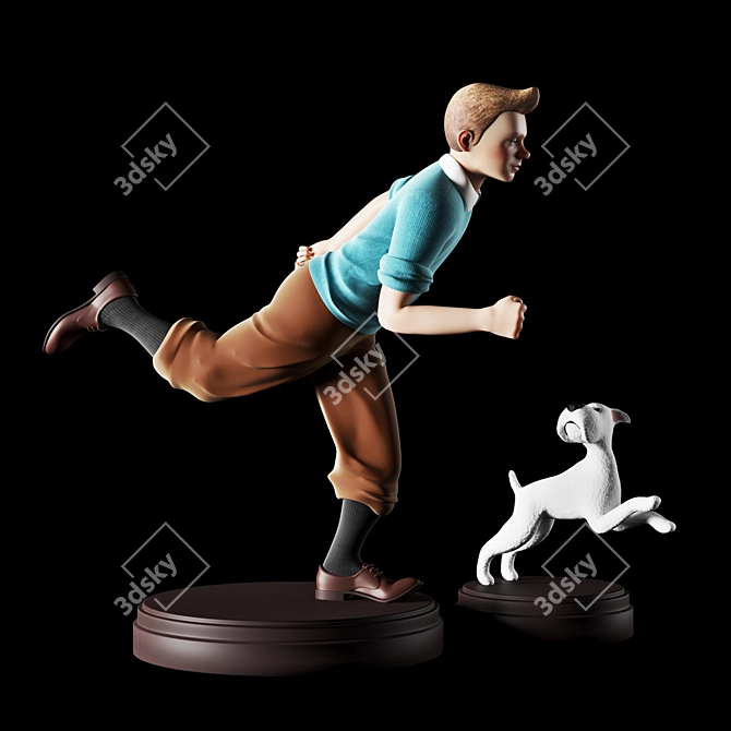 Adventures of Tintin - Classic Comic Series 3D model image 1