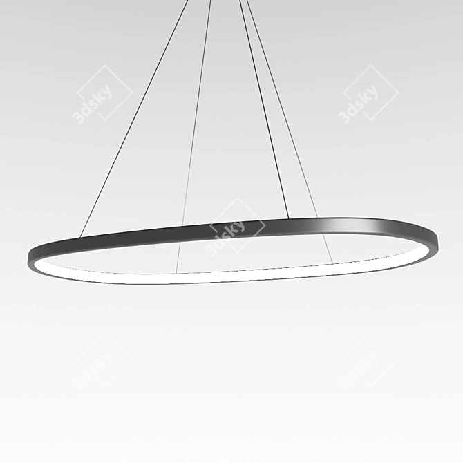 Inodesign Selle Black Pendant Light 3D model image 1