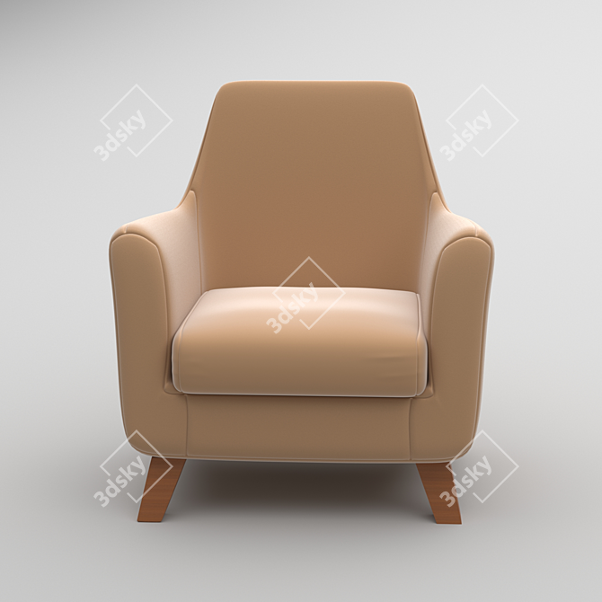 Newbury Chair: Sleek and Stylish Seating Solution 3D model image 2