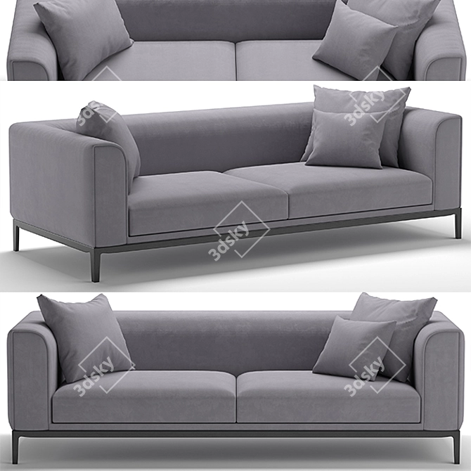 Natuzzi Trevi Sofa: Luxurious Comfort in Every Detail 3D model image 1