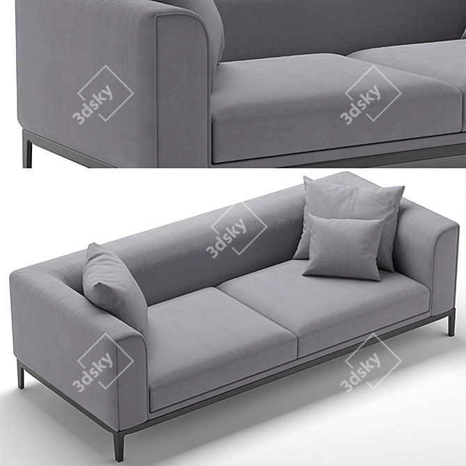 Natuzzi Trevi Sofa: Luxurious Comfort in Every Detail 3D model image 2